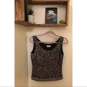 Tahari tank top - spotted pattern
